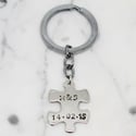 Personalised Puzzle Piece Key Ring