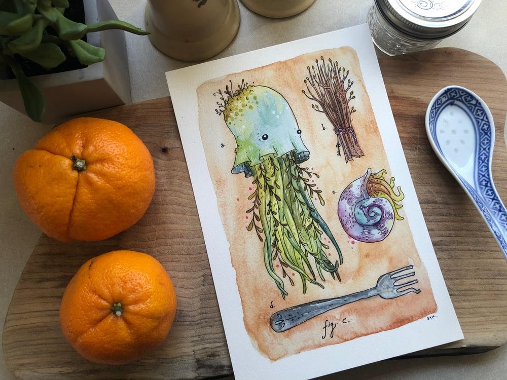 Image of Tidebeast Print - Schloopy Leaf Jelly