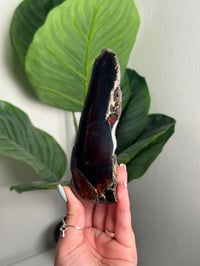 Image 1 of SELF STANDING HALF POLISHED SUMATRAN AMBER FREEFORM -INDONESIA- **UV REACTIVE** B