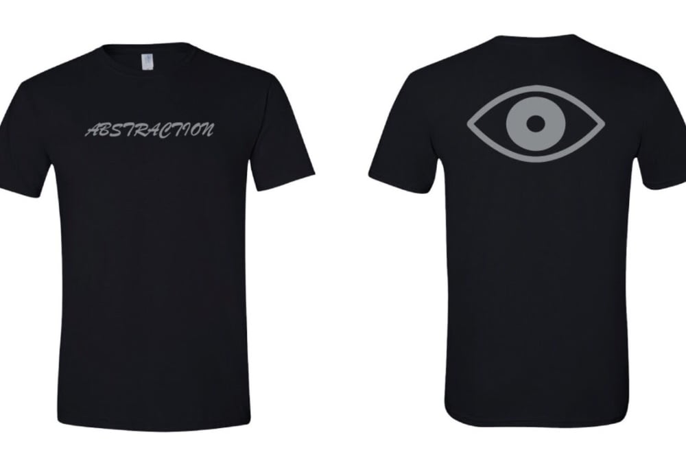 Image of Abstraction "Third Eye" T-Shirt in Black and Grey
