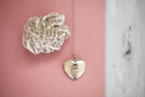 Image of hand engraved latin heart locket