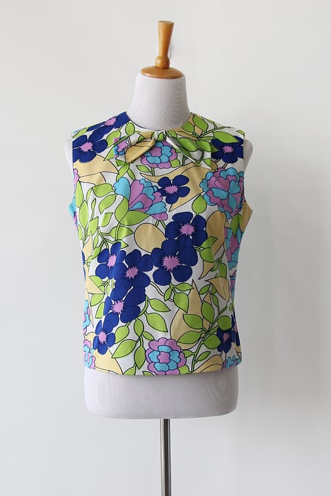 Image of SOLD Paint By Numbers Bow Blouse