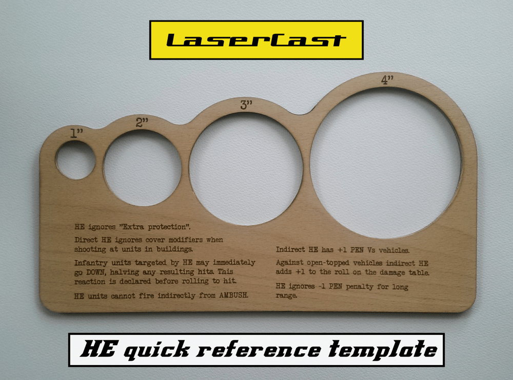 Bolt Action HE quick reference template