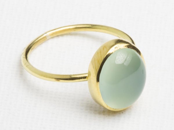 Image of Bague "Ulysse" / Agathe verte