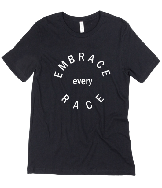 Image of Unisex 'Embrace Every Race' T-Shirt BLACK