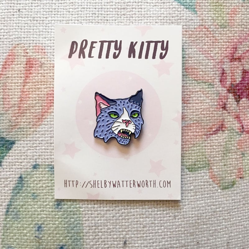 Image of Pretty Kitty Enamel Pin