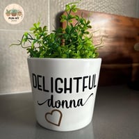 Image 2 of Custom Pun Pot - White 14cm