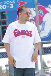 Image 5 of Esuca Script Tee (Red/White)