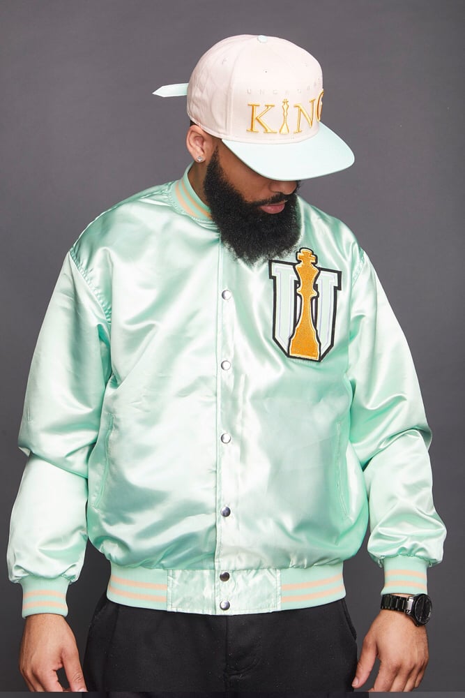 Image of KING Satin Jacket (Mint) <s>150.00</s>