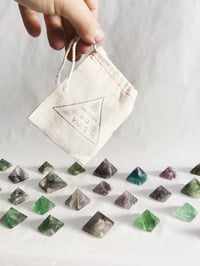 Image 4 of VANQUISH BAD VIBES Fluorite Mini Pyramid