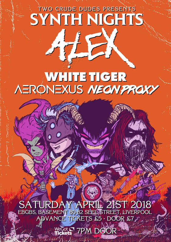 Image of Synthnights II Poster feat. ALEX, White Tiger, Aeronexus & Neon Proxy