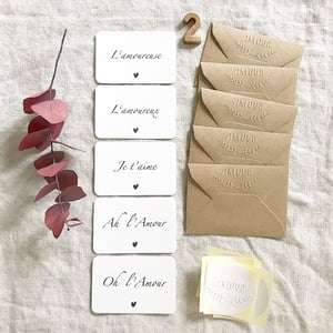 Image of "L'AMOUREUSE" Etiquette canson