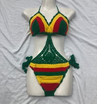 Rasta Knitted Onepiece Swimwear