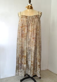 Image 3 of eco print silk tissue peasant dress
