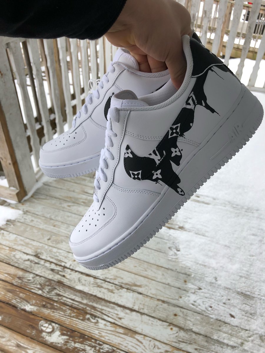 Custom Nike Air Force 1s /LV Supreme | Fresco Customs