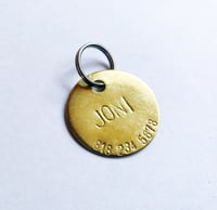 Image 3 of CUSTOM HAND HAMMERED PET ID TAG 