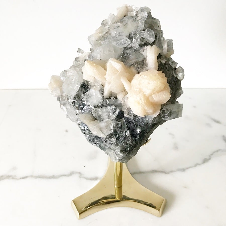 Image of Zeolite no.96 Vintau Tall Brass Stand Pairing