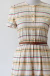 Image of SOLD Rainbow Striped Button Down Pockets Dress