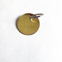 Image 2 of VIBES Large Brass Keychain