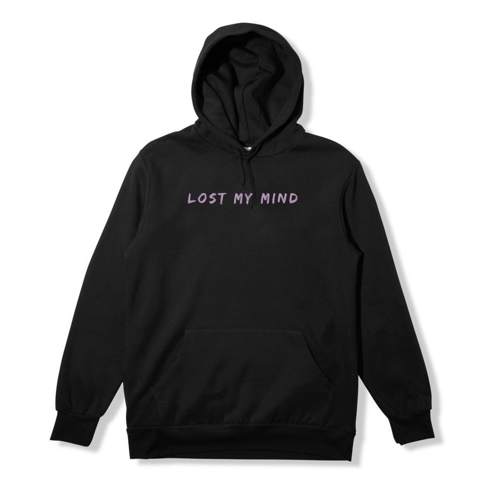 Image of "LOST MY MIND" BLACK HOODIE