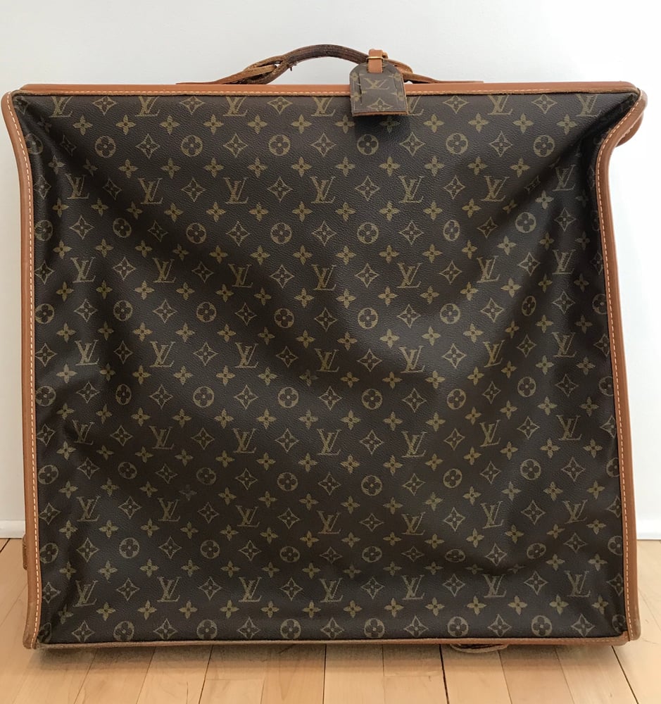 Vintage LOUIS VUITTON LV French Co Garment Suitcase Travel Bag Luggage w/  Pounce