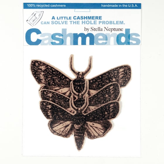Image of Iron-on Cashmere Moths - Camel