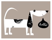 Image of Hello! Pup Print - Language Class Friends Giclee