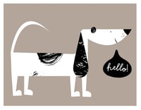 Image 1 of Hello! Pup Print - Language Class Friends Giclee