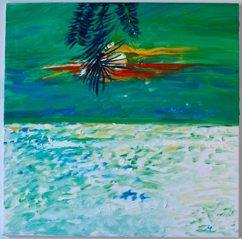 Image of Kailua, 30" x 30" painting