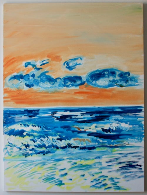 Image of Montauk Sunrise, 30" x 40" painting