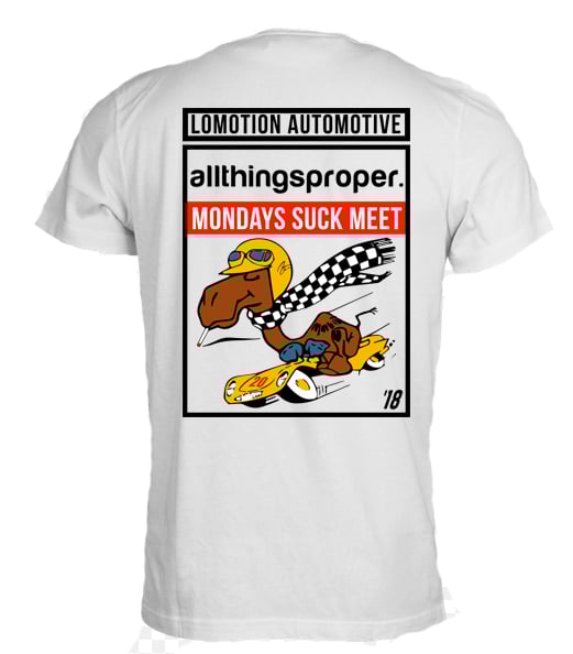 Image of ATP - Mondays Sucks Meet Tee - '18 - White