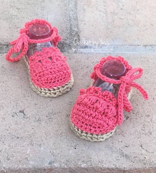 Image of Baby girl crochet espadrilles