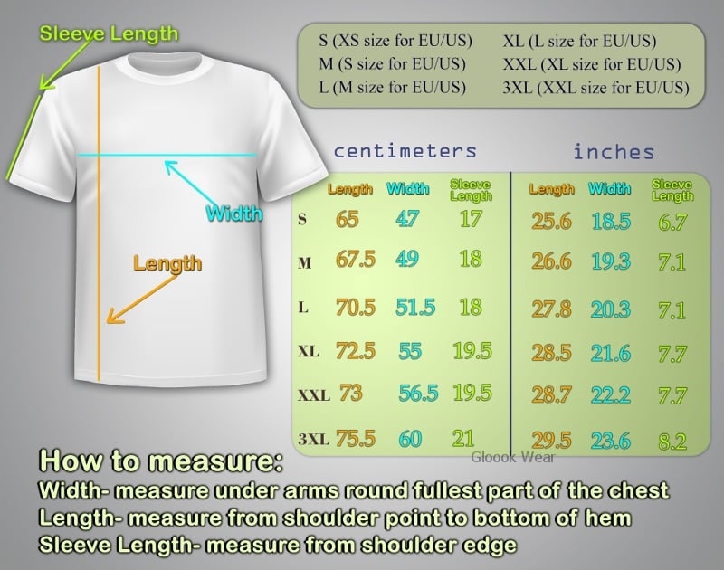 Active Life Size Chart