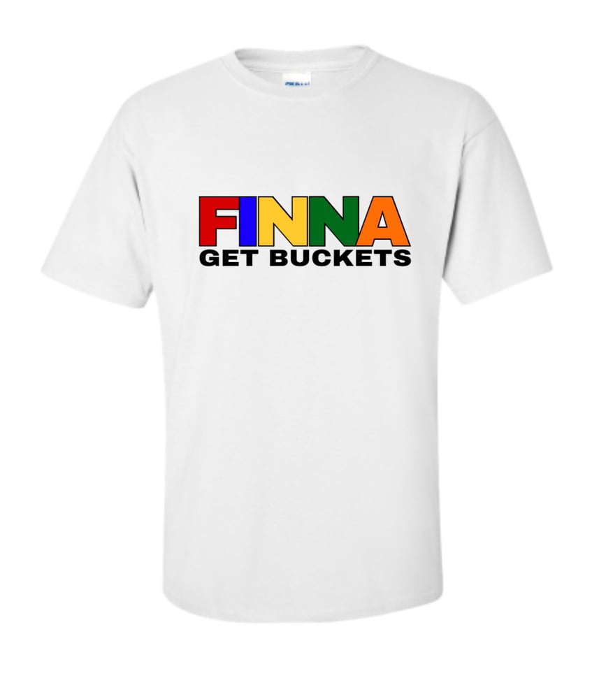 Image of “FINNA” GET BUCKETS MULTI-COLOR UNISEX SHIRT