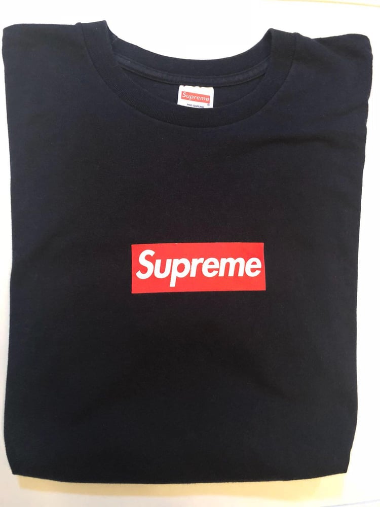 Image of Supreme 20th ann Box Logo - size XLARGE - NAVY - 9/10