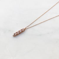 Image 2 of Winter Forest Morganite Bar Necklace