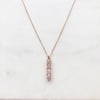 Winter Forest Morganite Bar Necklace