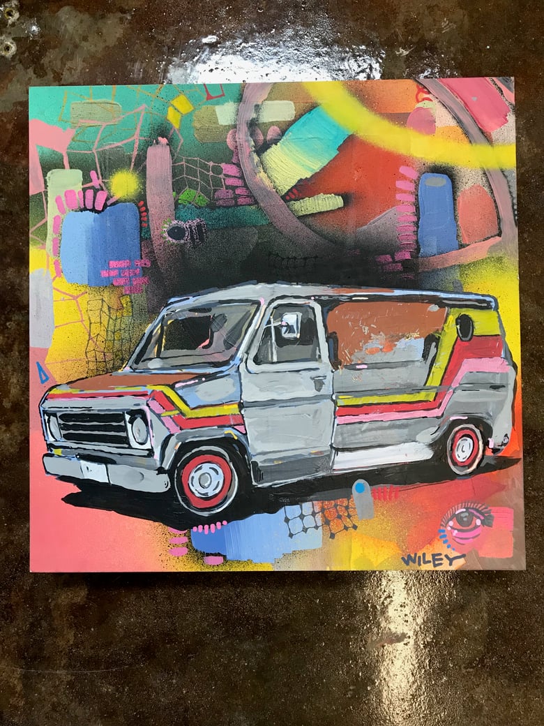 Image of colorful van painting