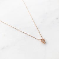 Image 2 of Morganite Solitaire Necklace