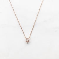 Image 1 of Morganite Solitaire Necklace