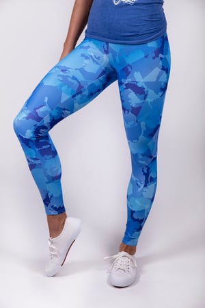 Image of Alaska Pattern Leggings - Sky