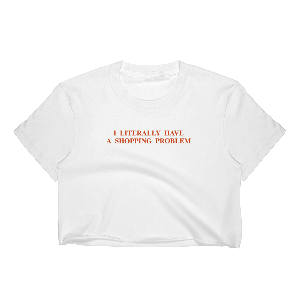 Image of Shopaholic Cropped T-Shirt