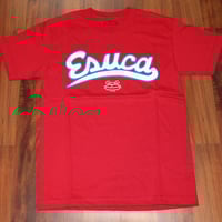 Image 3 of Esuca Script Tee (Red/White)