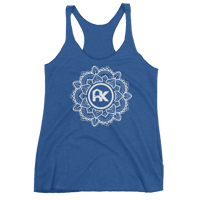 Image 1 of Women's Mandala Logo Tank - Blue/White