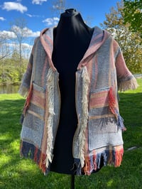 Image 4 of Large Short Sleeve Tapestry Zip-up