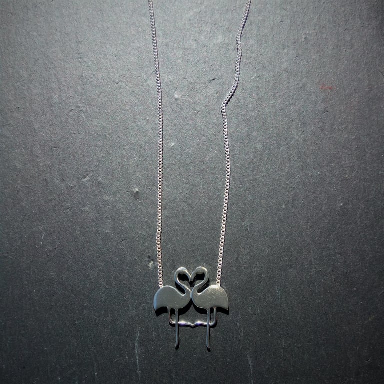 Kissing Flamingo Necklace Image 4