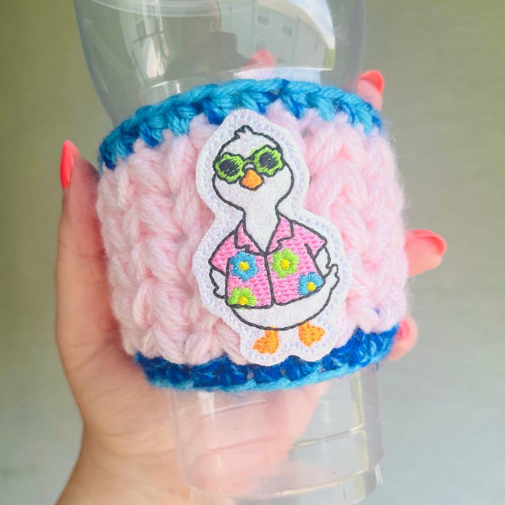 Image of Puff Stitch Feltie Cup Cozy
