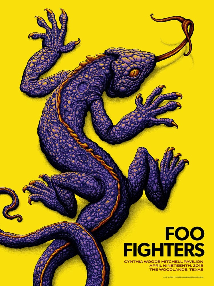 Image of Foo Fighters Gig Poster: Woodlands