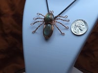Image 3 of Copper wrapped labradorite spider 