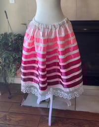 Pink stacked ribbon skirt 